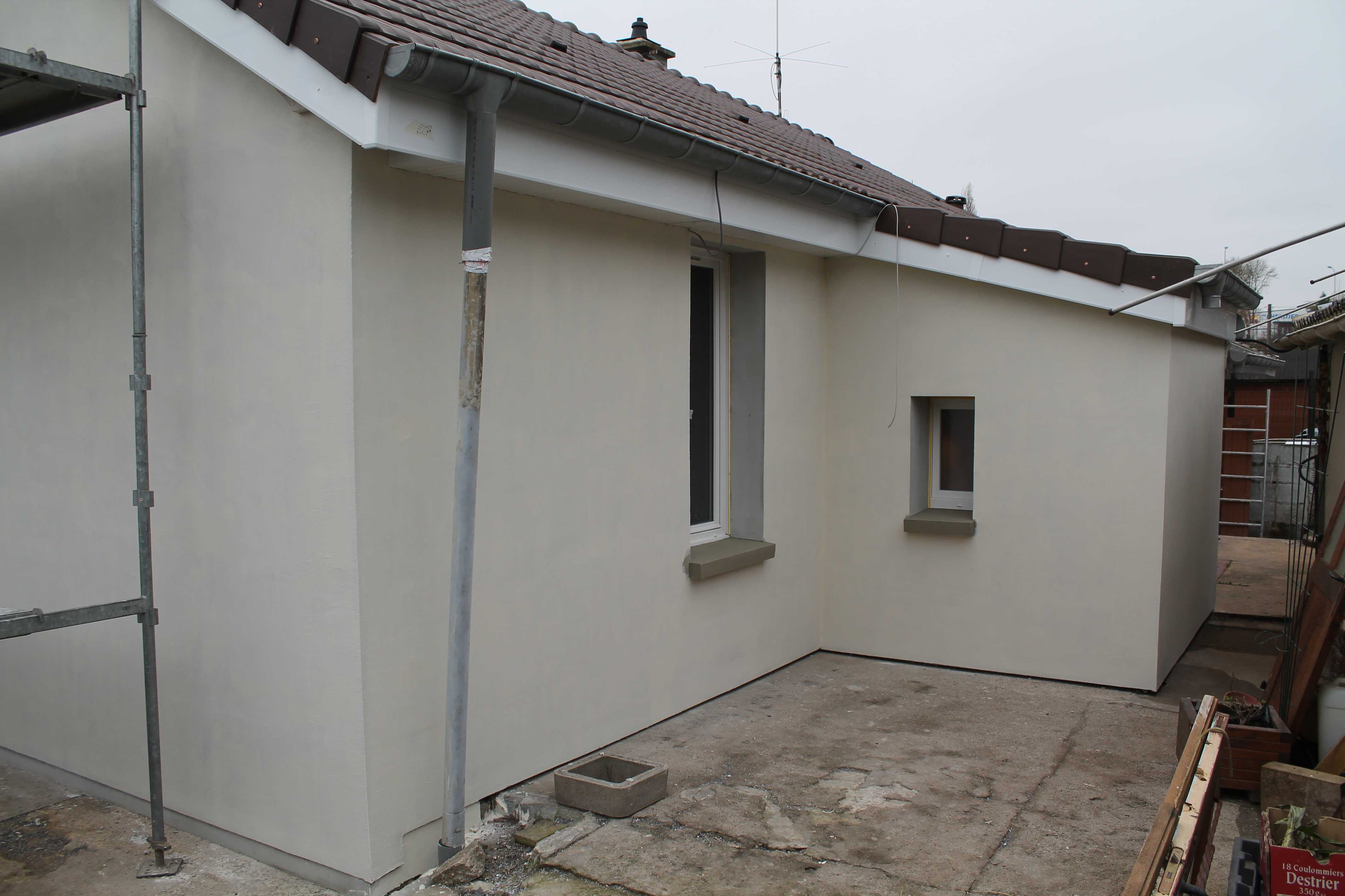 Maison après les travaux de plâtrerie